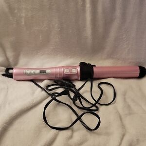 Qince Pink Curling Iron with Digital Display.